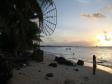 Solnedgng vid stranden i Funafuti