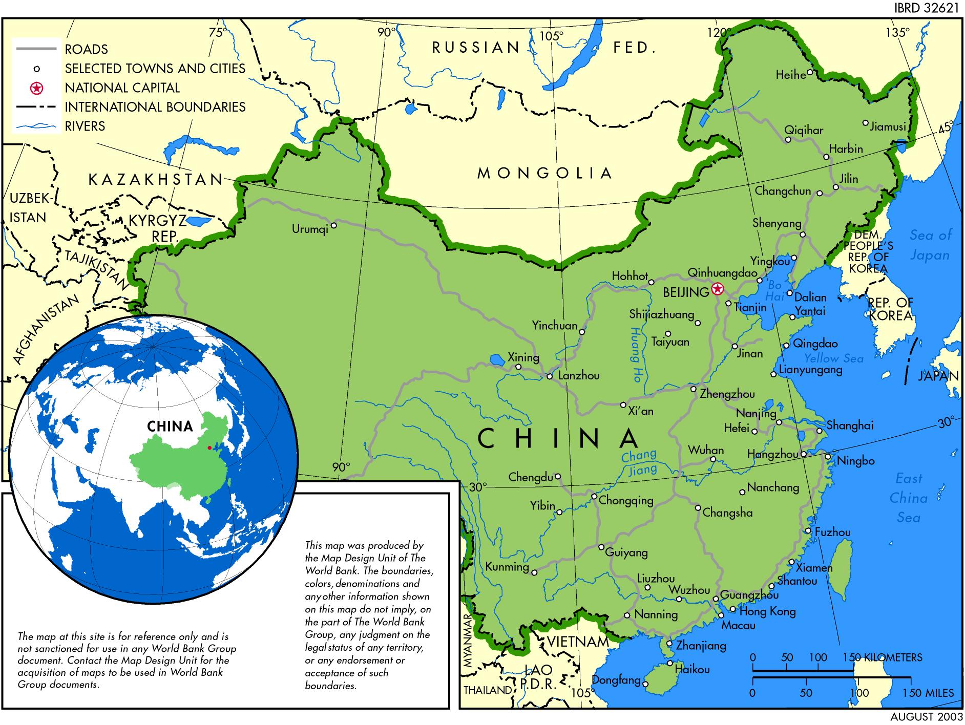 Karta över Kina | Karta