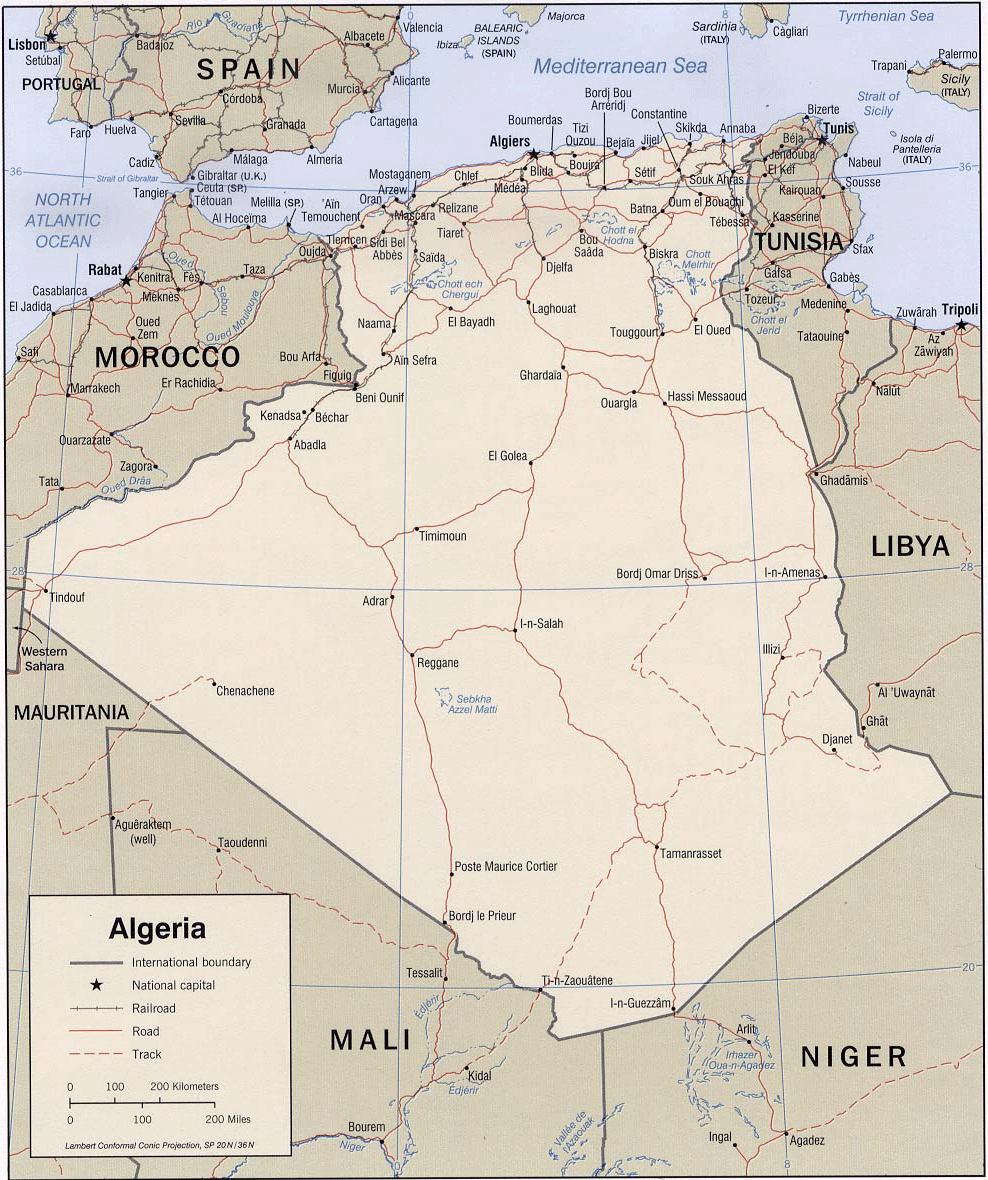 Algeriet Karta | Karta