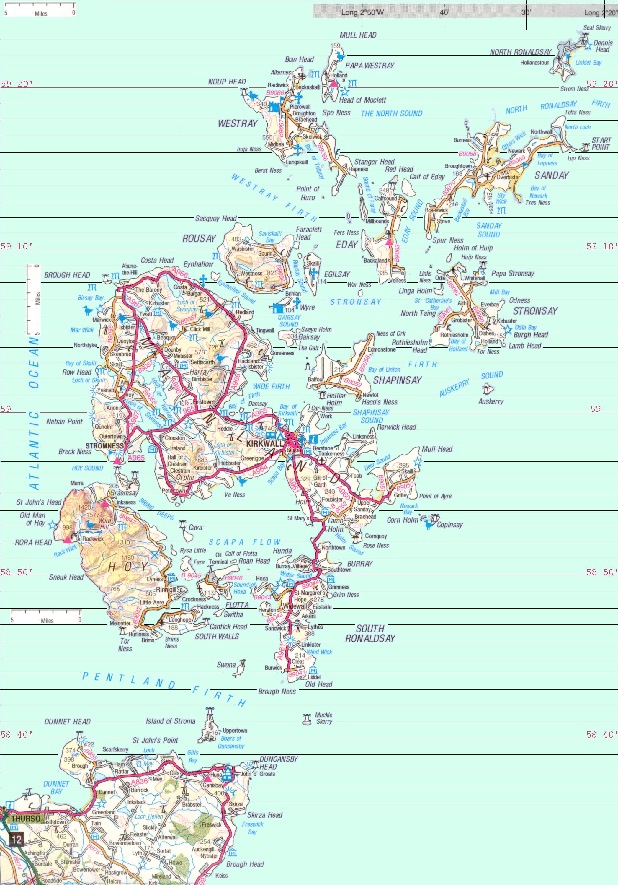 Karta över Shetlandsöarna | Karta 2020