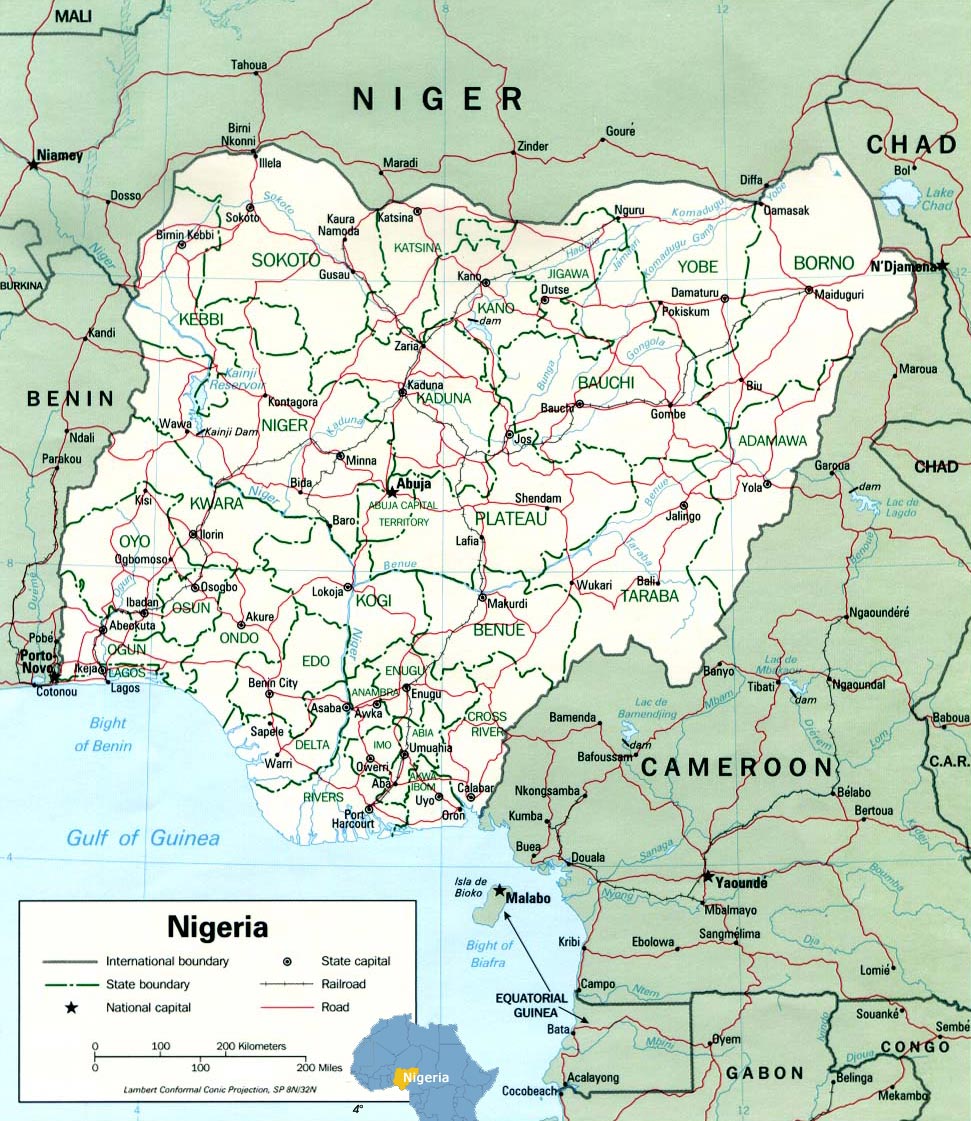 Karta över Nigeria – Karta 2020