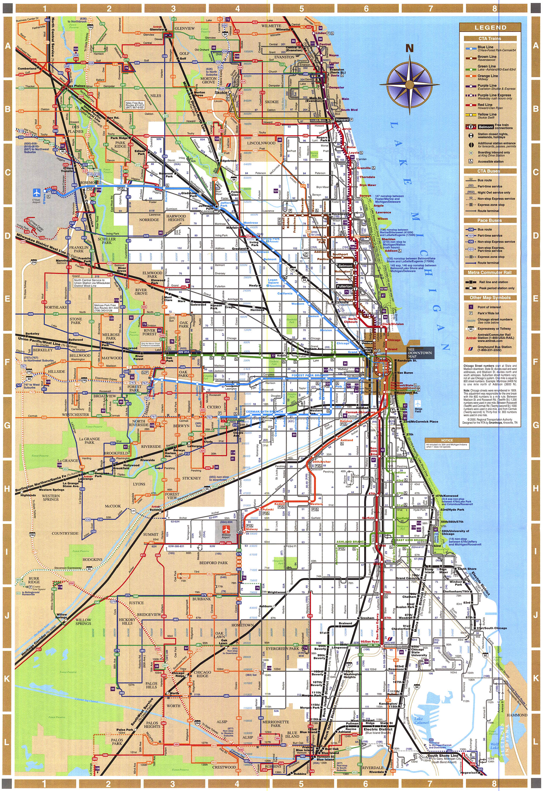 Karta över Chicago – Karta 2020