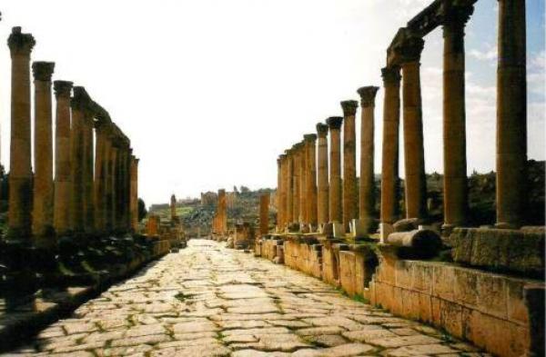 Den romerska staden Jerash, norra Jordanien.