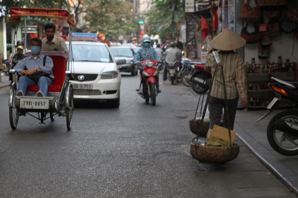De franska kvarteren i Hanoi